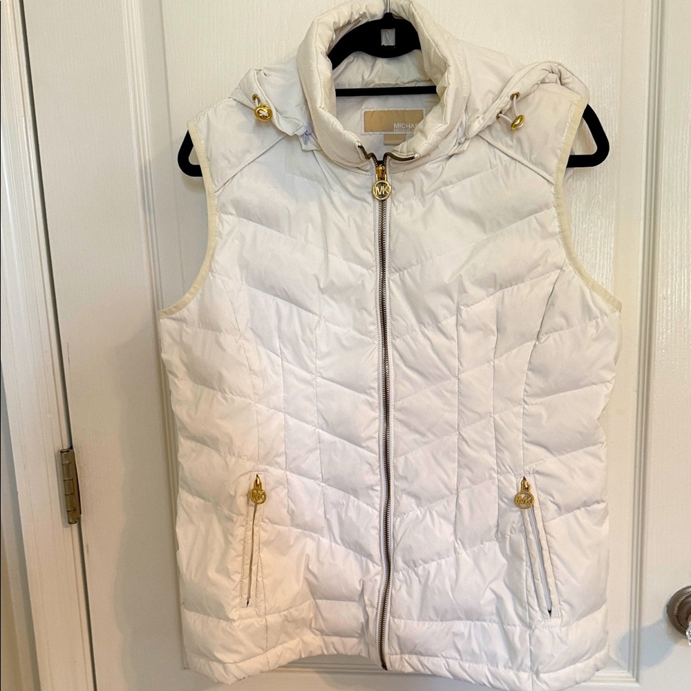Michael Kors Quilted Vest with Gold Accents